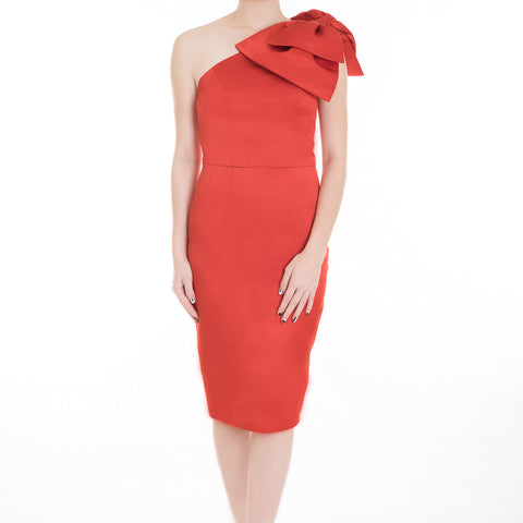 BOW DRESS - RED