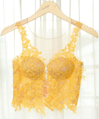 LACEY TOP SLEEVELESS - YELLOW